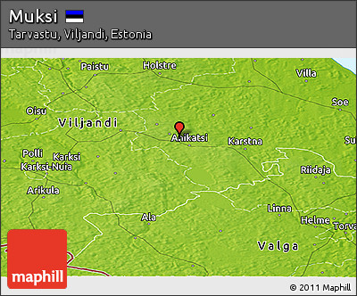 Physical Panoramic Map of Muksi