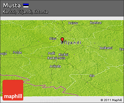 Physical Panoramic Map of Musta