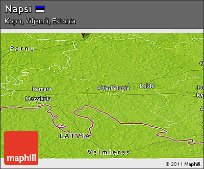 Physical Panoramic Map of Napsi