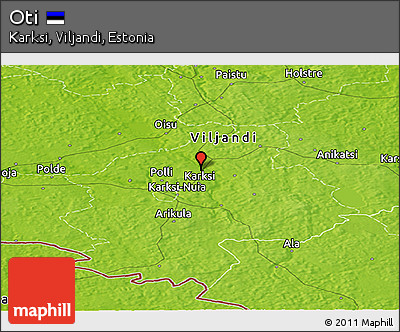 Physical Panoramic Map of Oti
