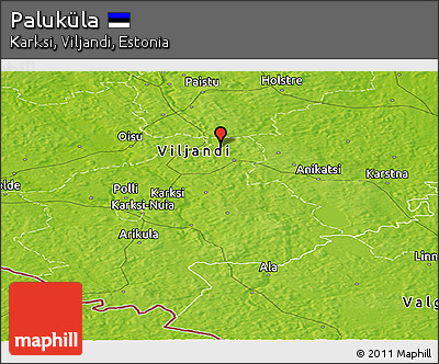 Physical Panoramic Map of Paluküla