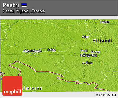 Physical Panoramic Map of Peetri
