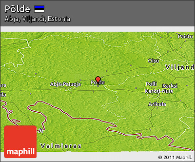 Physical Panoramic Map of Põlde