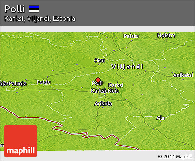 Physical Panoramic Map of Polli