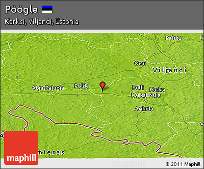 Physical Panoramic Map of Pöögle