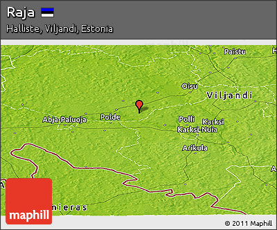 Physical Panoramic Map of Raja