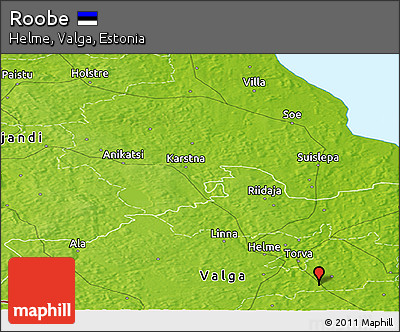 Physical Panoramic Map of Roobe