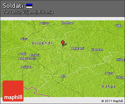 Physical Panoramic Map of Soldati