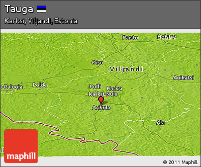 Physical Panoramic Map of Tauga