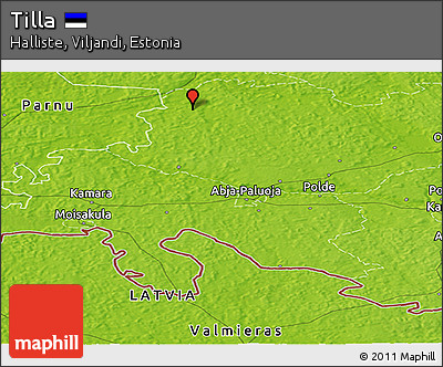Physical Panoramic Map of Tilla