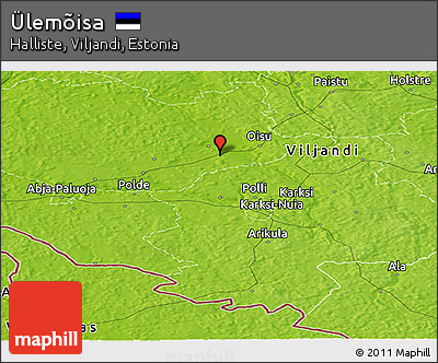 Physical Panoramic Map of Ülemõisa