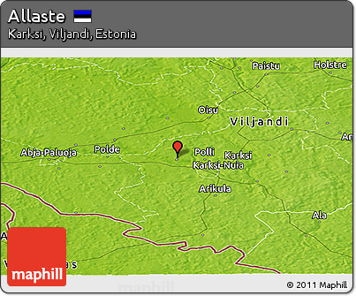 Physical Panoramic Map of Allaste