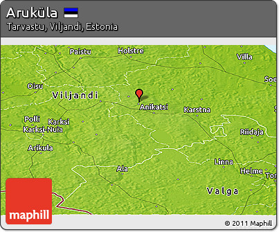 Physical Panoramic Map of Aruküla