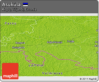 Physical Panoramic Map of Asuküla