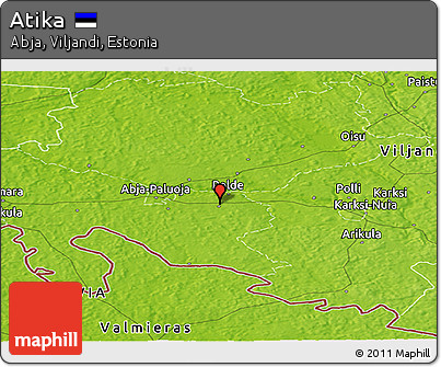 Physical Panoramic Map of Atika