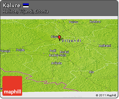 Physical Panoramic Map of Kalvre