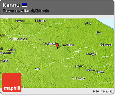 Physical Panoramic Map of Kannu