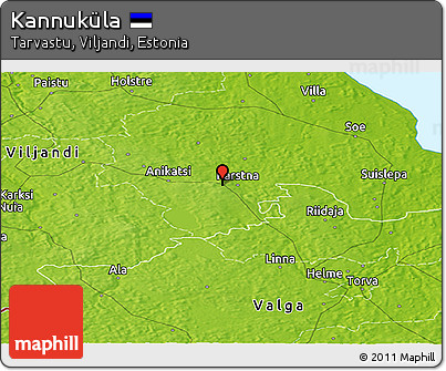 Physical Panoramic Map of Kannuküla