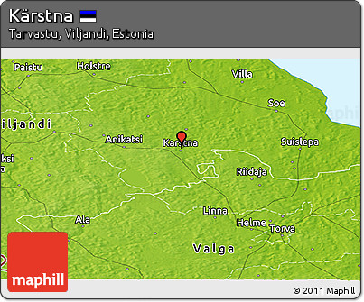 Physical Panoramic Map of Kärstna