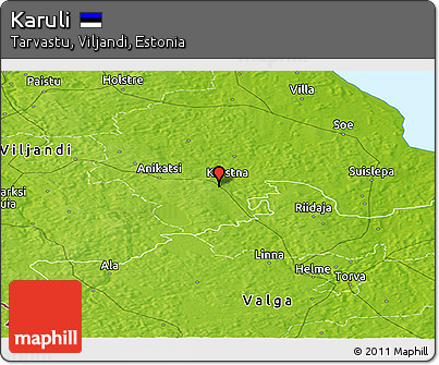 Physical Panoramic Map of Karuli