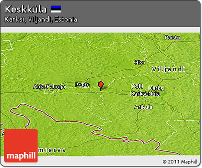 Physical Panoramic Map of Keskküla
