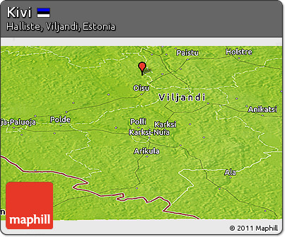Physical Panoramic Map of Kivi