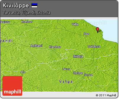 Physical Panoramic Map of Kivilõppe