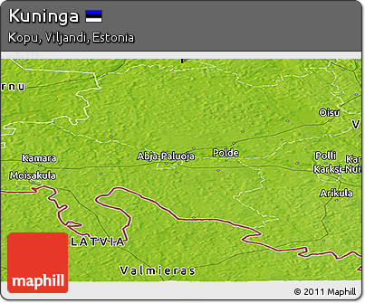 Physical Panoramic Map of Kuninga