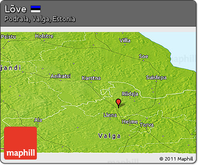 Physical Panoramic Map of Lõve