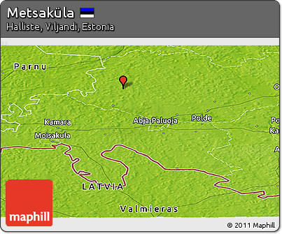 Physical Panoramic Map of Metsaküla