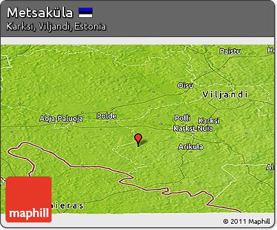 Physical Panoramic Map of Metsaküla