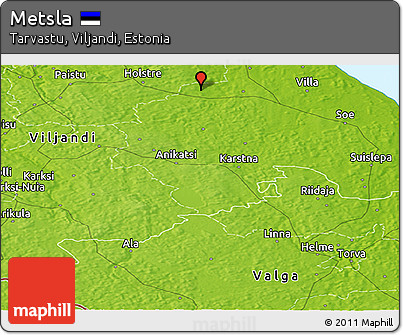 Physical Panoramic Map of Metsla