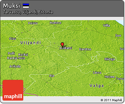 Physical Panoramic Map of Muksi