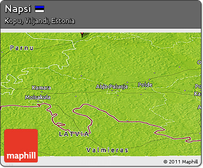 Physical Panoramic Map of Napsi