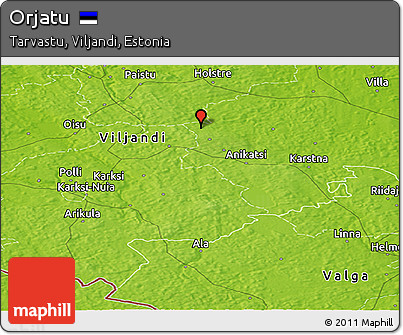 Physical Panoramic Map of Orjatu