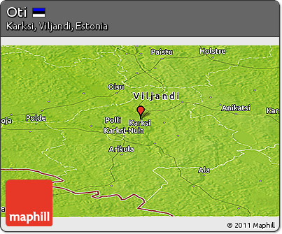 Physical Panoramic Map of Oti