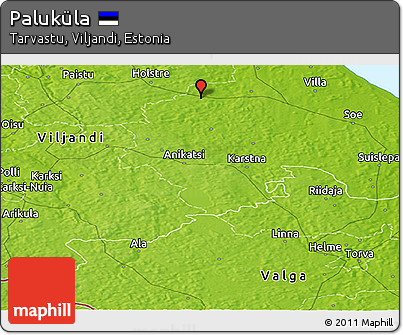 Physical Panoramic Map of Paluküla