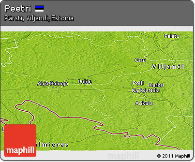 Physical Panoramic Map of Peetri