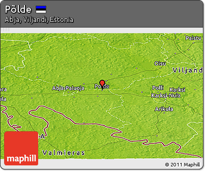 Physical Panoramic Map of Põlde