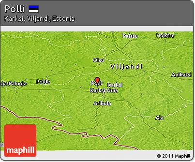 Physical Panoramic Map of Polli