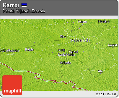 Physical Panoramic Map of Ramsi