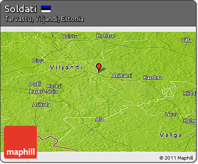 Physical Panoramic Map of Soldati