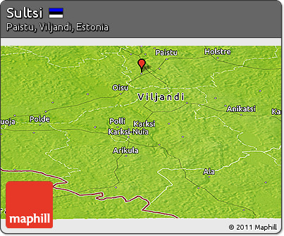 Physical Panoramic Map of Sultsi