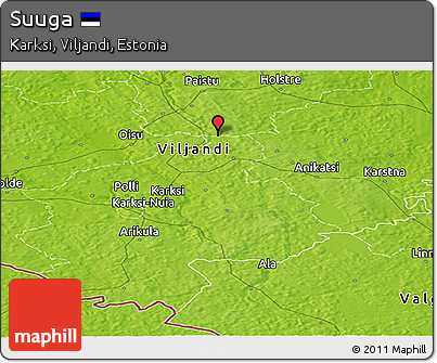 Physical Panoramic Map of Suuga