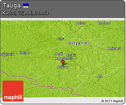 Physical Panoramic Map of Tauga