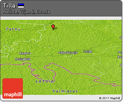 Physical Panoramic Map of Tilla