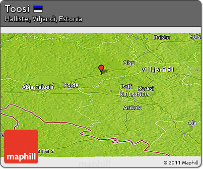 Physical Panoramic Map of Toosi