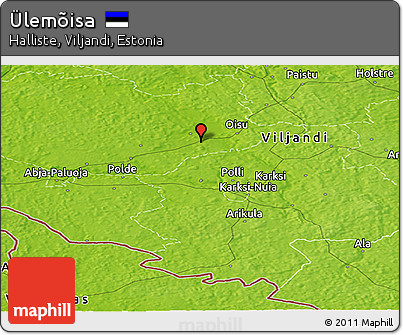 Physical Panoramic Map of Ülemõisa