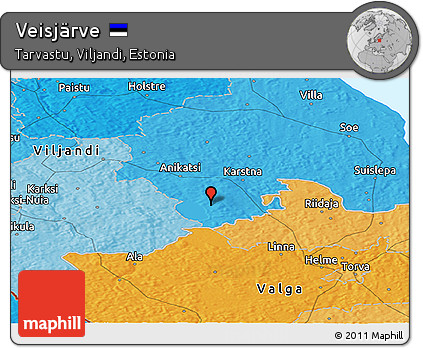 Political Panoramic Map of Veisjärve
