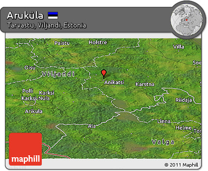 Satellite Panoramic Map of Aruküla